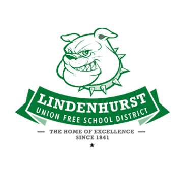 Lindenhurst School District Logo on the Footer